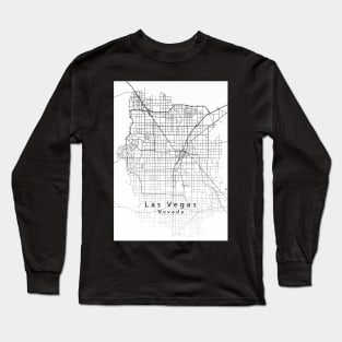 Las Vegas Nevada City Map Long Sleeve T-Shirt